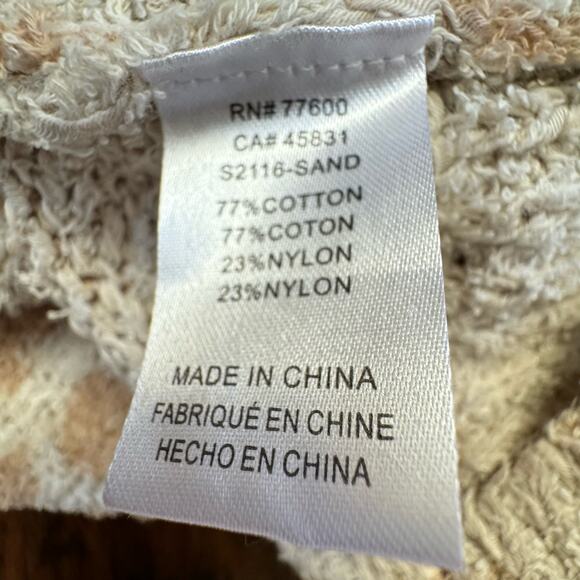 Saltwater Luxe Soft Short Eyelash Knit Sweater Sz Large Cheetah Cozy Lounge NWT - Picture 7 of 15